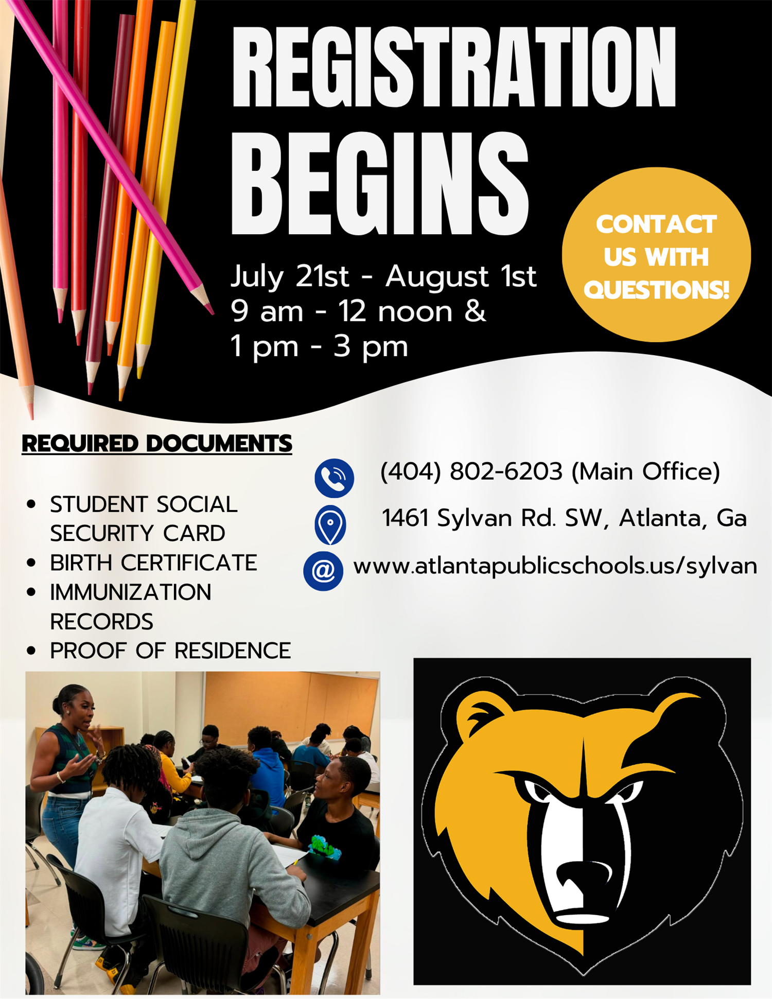  Sylvan Hills Registration Dates